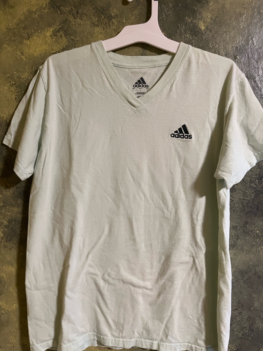 adidas Light Mint V-Neck Short Sleeve Tee